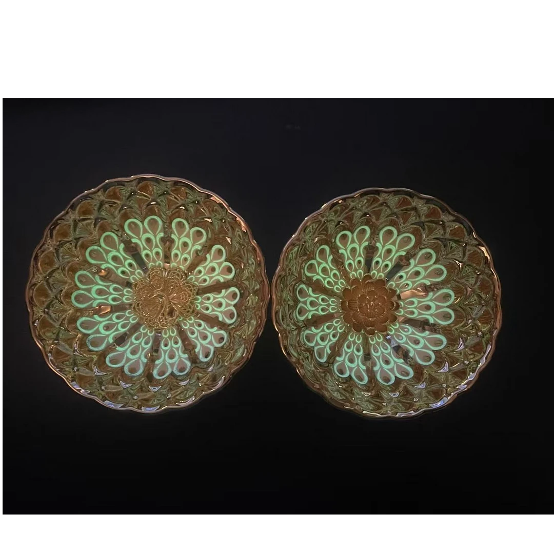 【闪购商品】柴烧高端茶器 夜光金莲+金凤凰 对杯主人杯