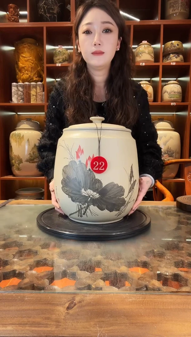 罐云南建水紫陶白泥缸@22