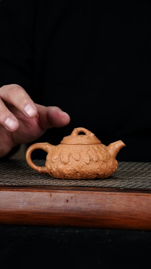 茶壶紫砂原矿段泥竹节供春150cc