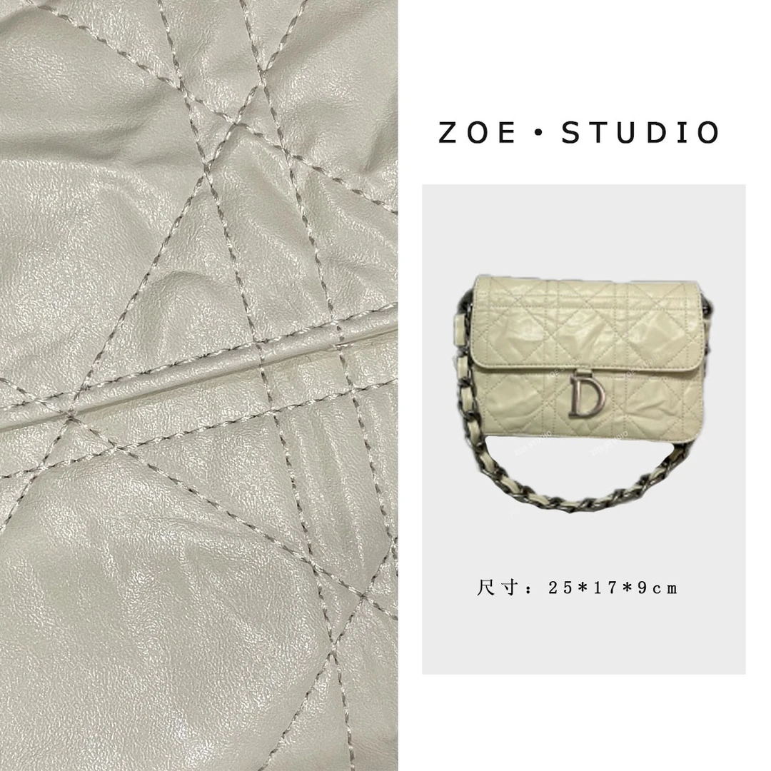 【佐伊甄选】ZT-D7139-游牧白轻奢时尚气质小众肩包轻奢斜挎包百搭