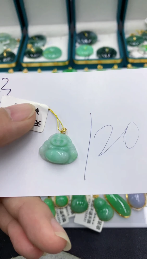 【闪购商品】翡翠颈饰18K金镶嵌翡翠