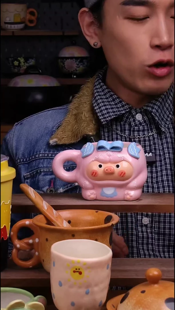 杯子景德镇可爱设计师款陶瓷