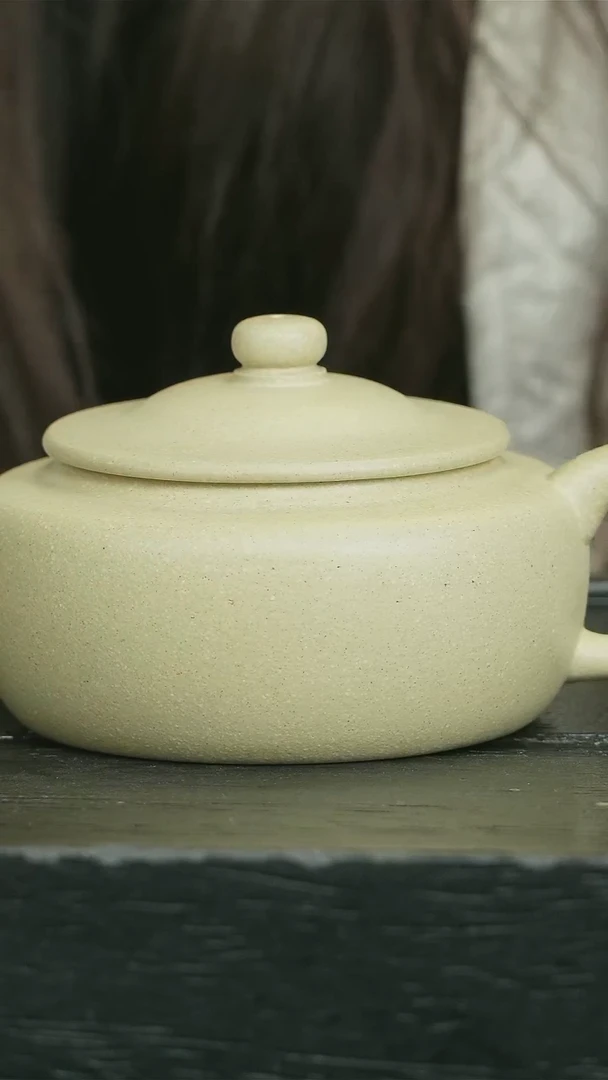 【闪购商品】紫砂茶壶本绿光素扁灯