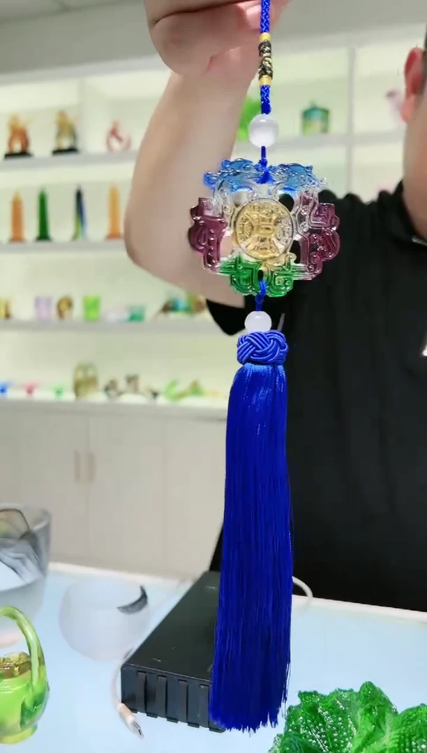 【闪购商品】茶宠古法琉璃ji车挂