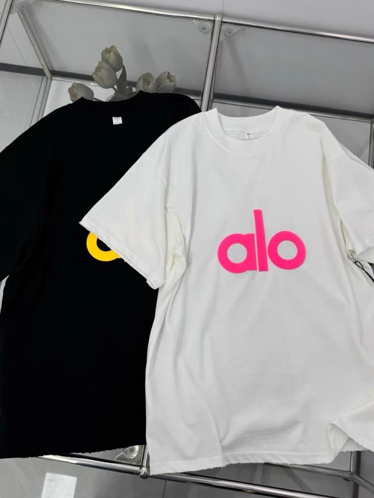【JX专属】alo -百搭小字母印花修身休闲T恤夏季