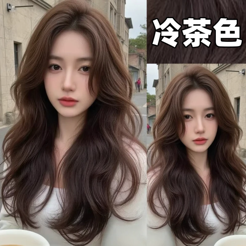 真爱公式冷茶色染发膏免漂显白不伤发适合学生流行色自然染发剂