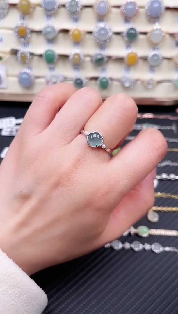 【闪购商品】翡翠戒指银S925镶嵌戒指