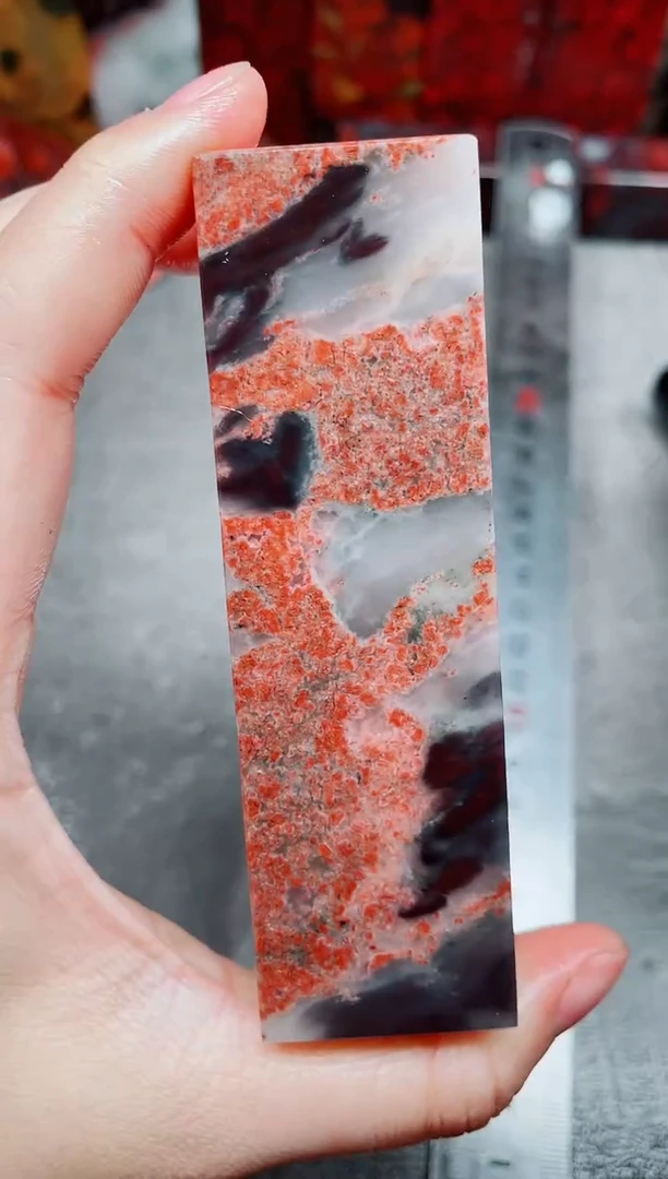 桂林鸡血玉素章3.0左右红14