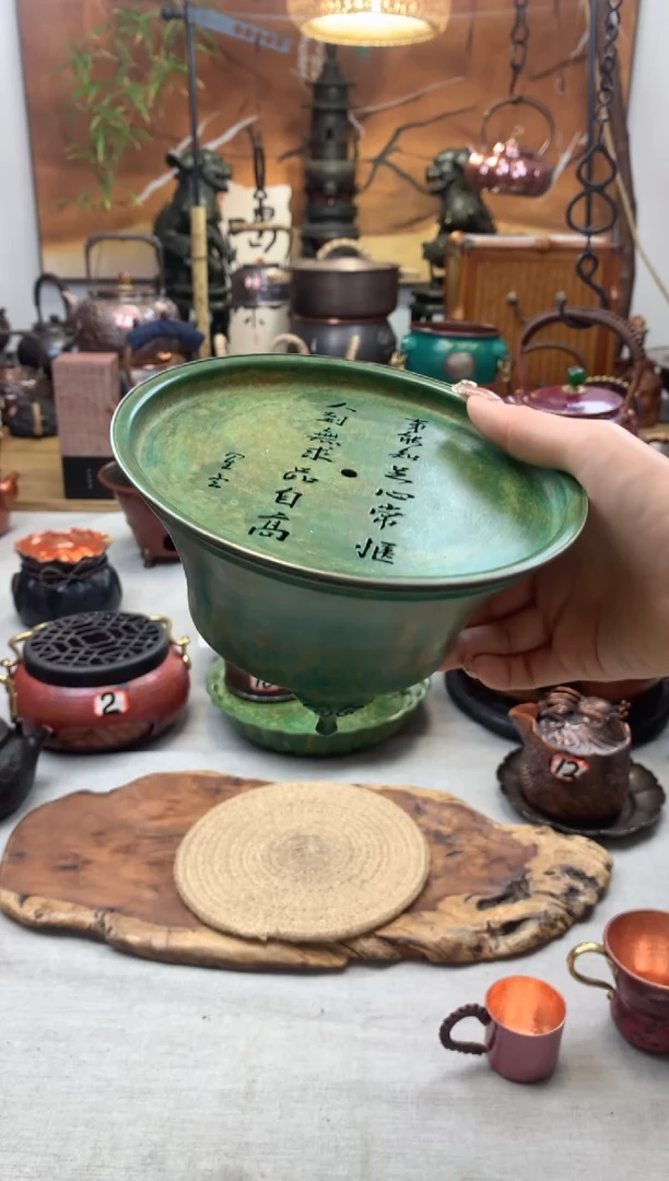 @***婵翡翠绿三足建水