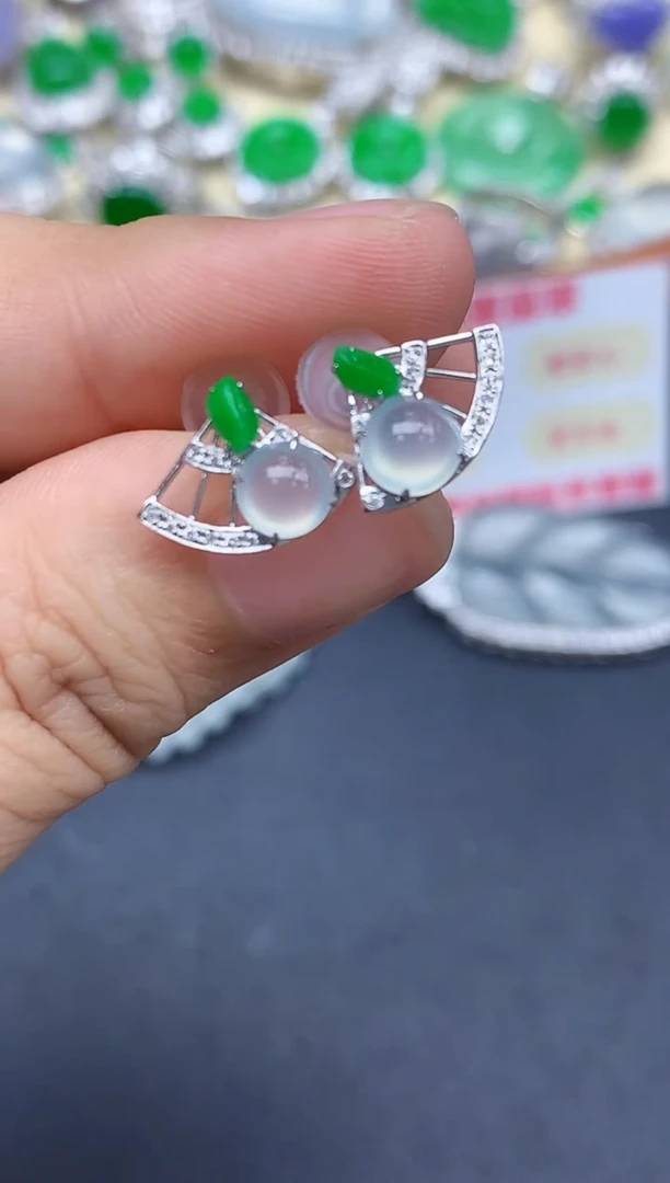 18K金镶嵌翡翠耳饰288-中国好珍宝