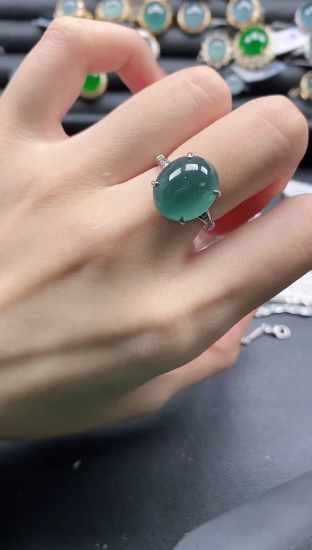 【闪购商品】翡翠戒指银S925镶嵌1111