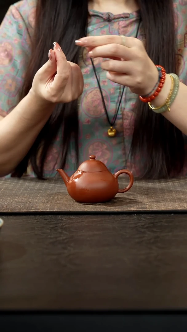茶壶紫砂朱泥孟臣梨120cc