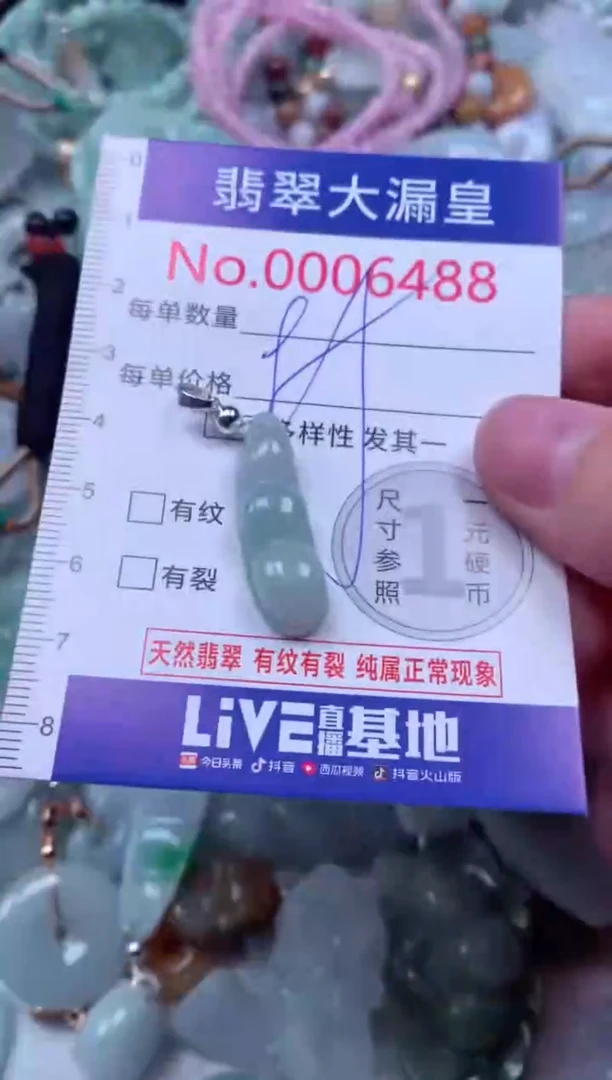 吊坠(不含链)未镶嵌翡翠6488