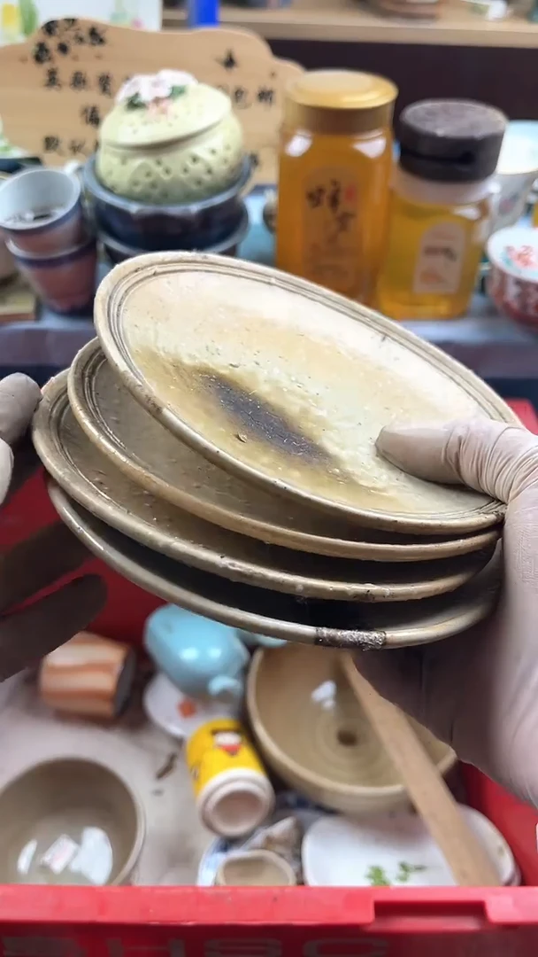 瓷片小*人英歌瓷器满19.9包邮