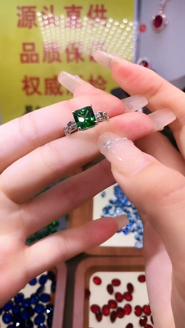 银S925镶嵌戒指碧玺........