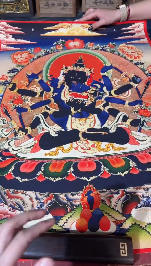 卷轴画龙妹的唐卡tk16