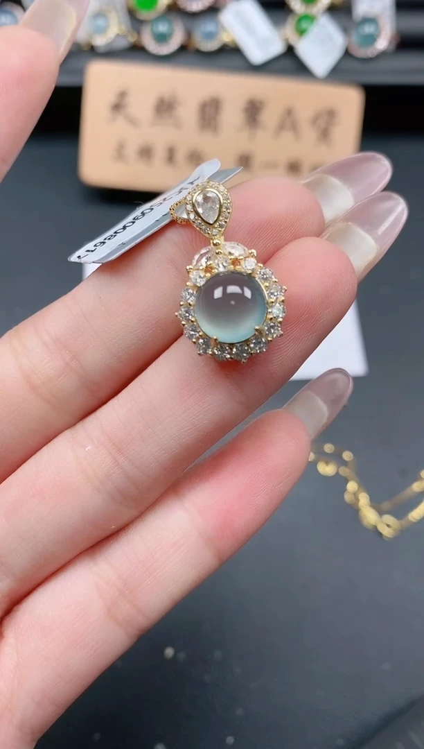 银S925镶嵌戒指翡翠111