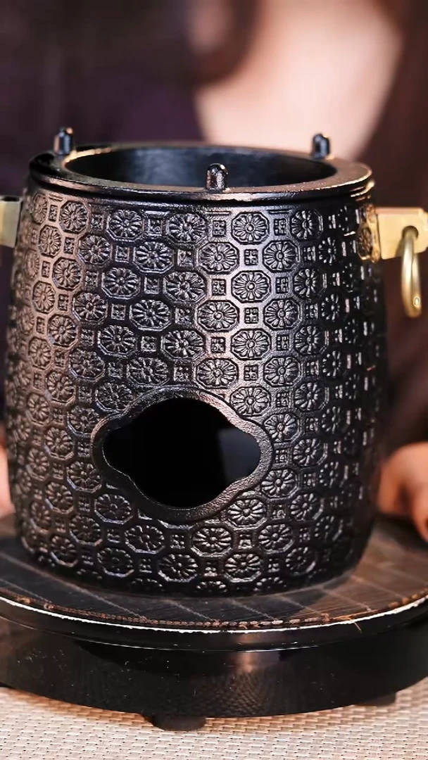 铁壶专属链接煮茶煮水-团花碳炉