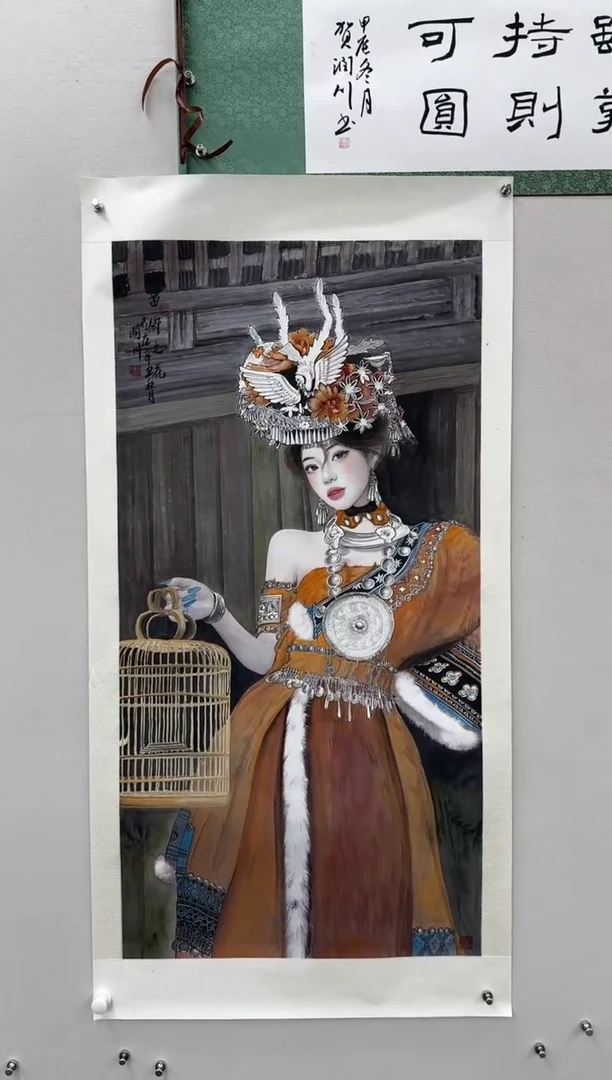 国画贺润川-国画人物8平尺