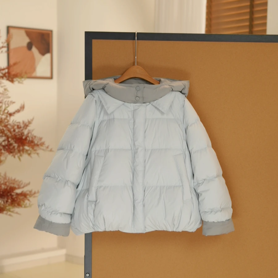 秋冬新款女大童两面穿羽绒服甜美韩版青少年装保暖百搭亲子-SW535