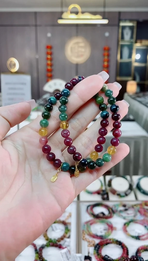 【闪购商品】碧玺单圈手串6mm+未镶嵌（多样性发一条）hon