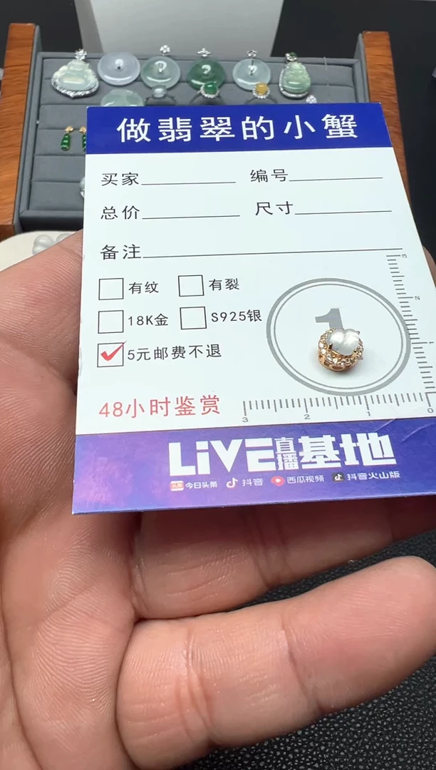 颈饰银S925镶嵌翡翠（2号链接）纯天然A货缅甸翡翠潘多拉 葫芦