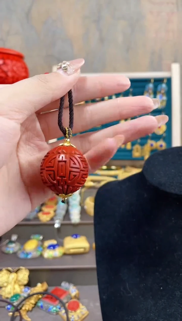 【闪购商品】非遗雕漆3.0单珠毛衣链财字