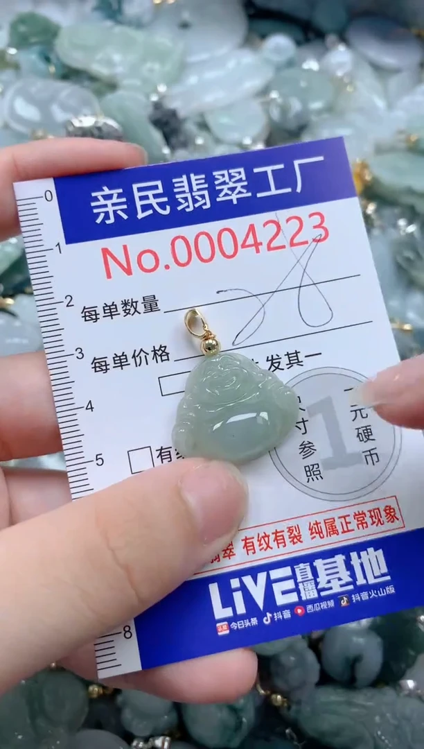 翡翠未镶嵌吊坠(不含链)4223