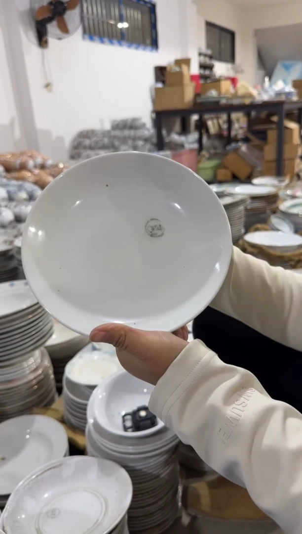 摆件纯白窝盘19厘米微瑕请慎拍