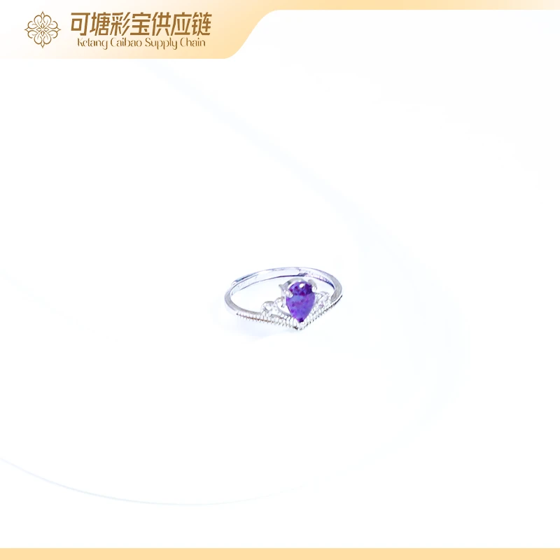 南非舒俱来 帝王紫 舒俱来银镶戒指 多样性发一件 JJSJH-0044