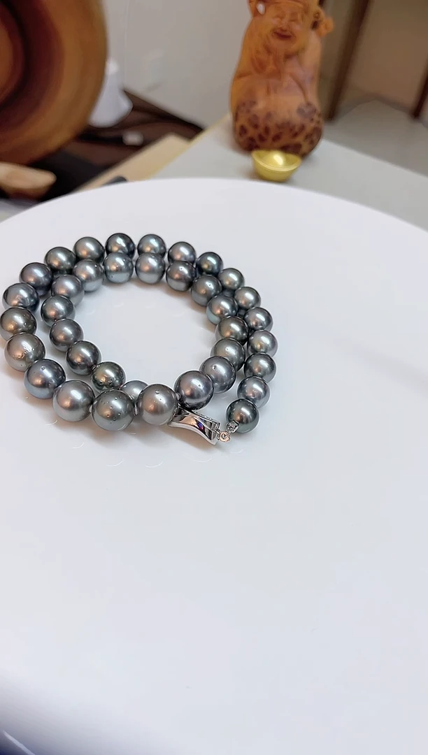 银S925镶嵌颈饰海水珍珠10-12mm