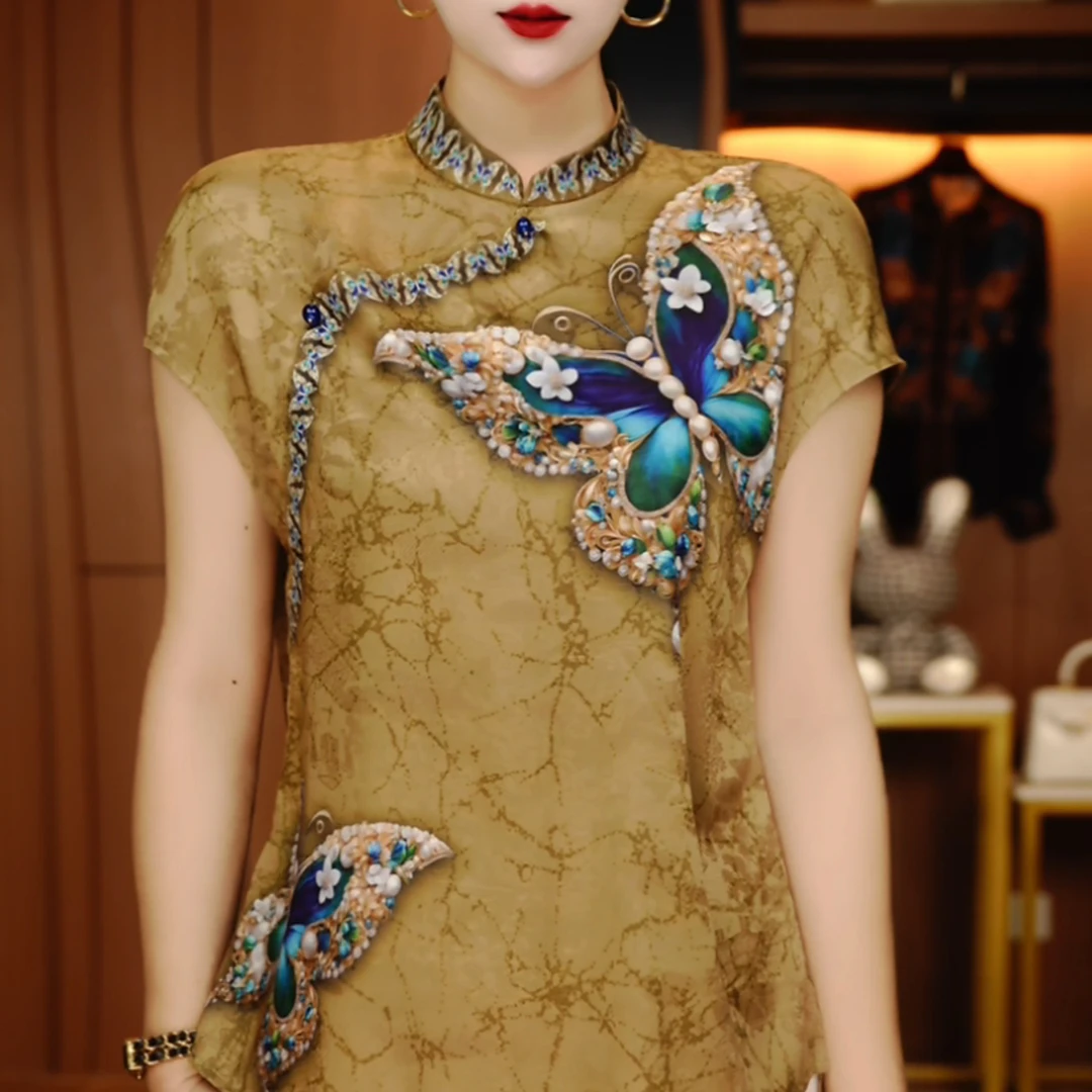 A250512- 深圳新中式上衣夏季国风百搭休闲气质女小衫