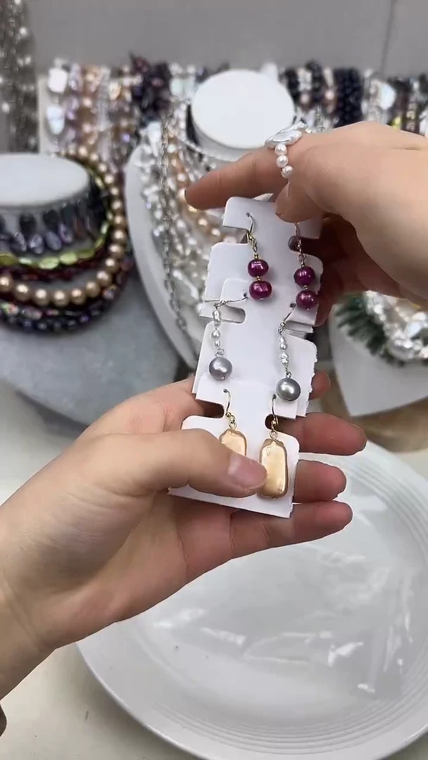 颈饰银S925镀金镶嵌淡水珍珠1