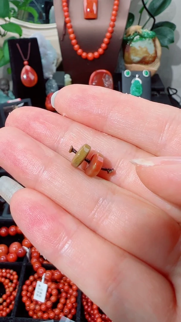 南红玛瑙隔片未镶嵌8mm