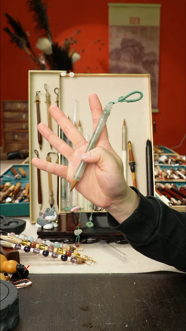 98号孤品高货毛笔链接 清水试笔 蘸墨不退