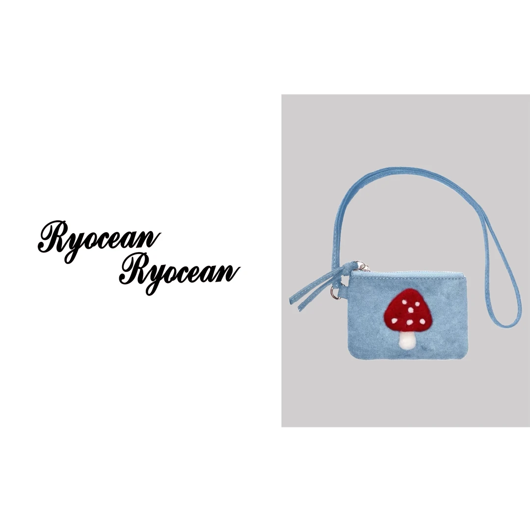 RYOCEAN  蘑菇卡包单肩斜挎零钱包（不含装饰性挂件）