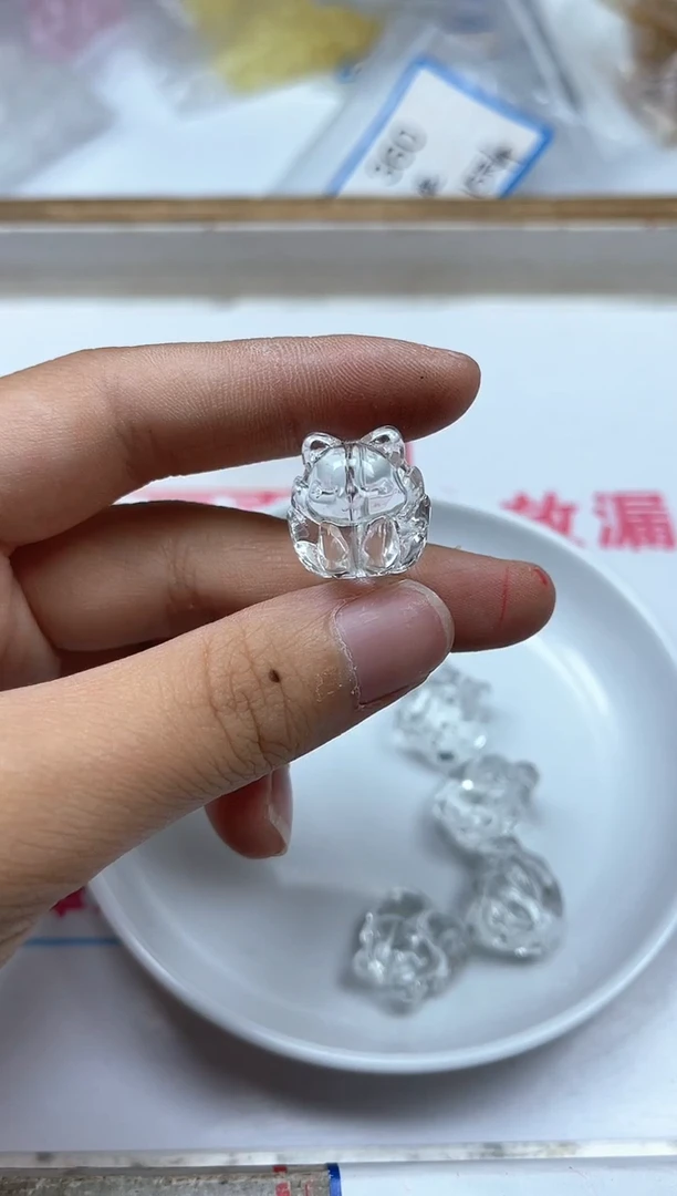 水晶珠宝半成品未镶嵌M334白水晶 九尾狐1个9.9元