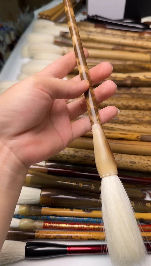 黑香妃菩提牛角杆纯羊毫笔