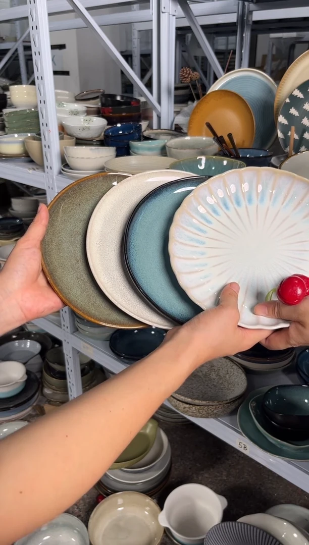 陶瓷外贸尾货瑕疵满20包邮X4 小盘组合