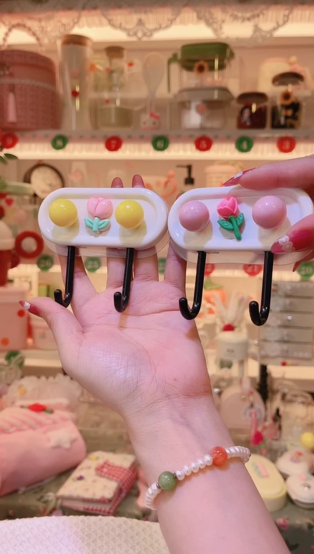 双头挂钩粉黄——手工制作品质好！