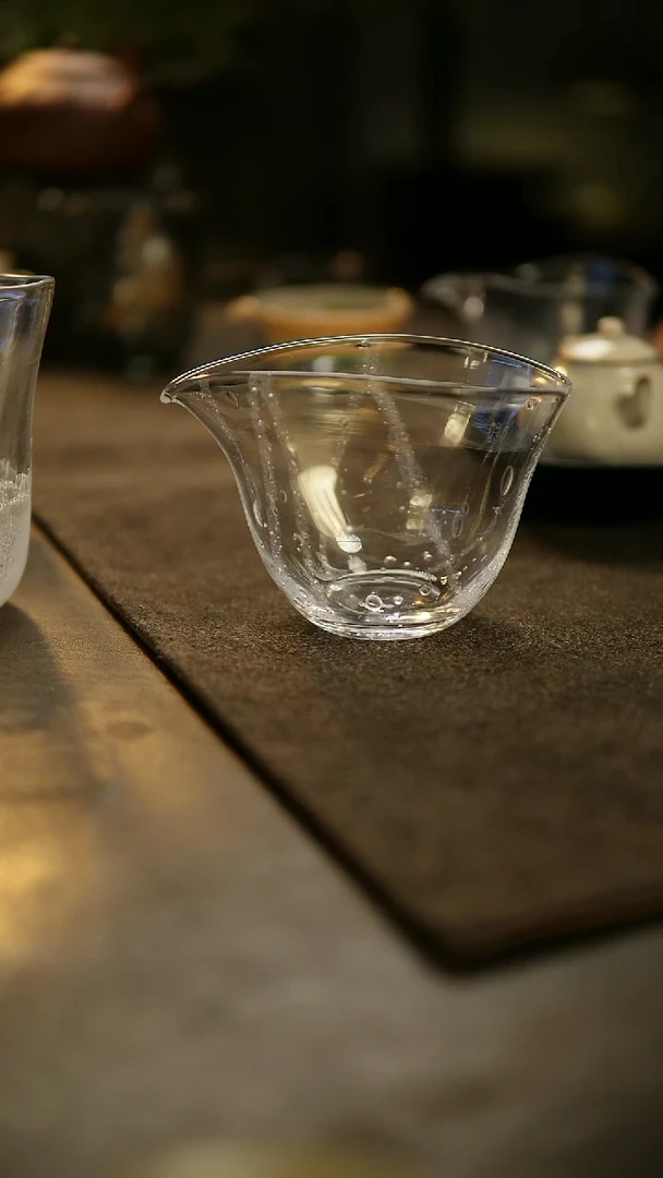 玻心璃语气泡款公道杯
