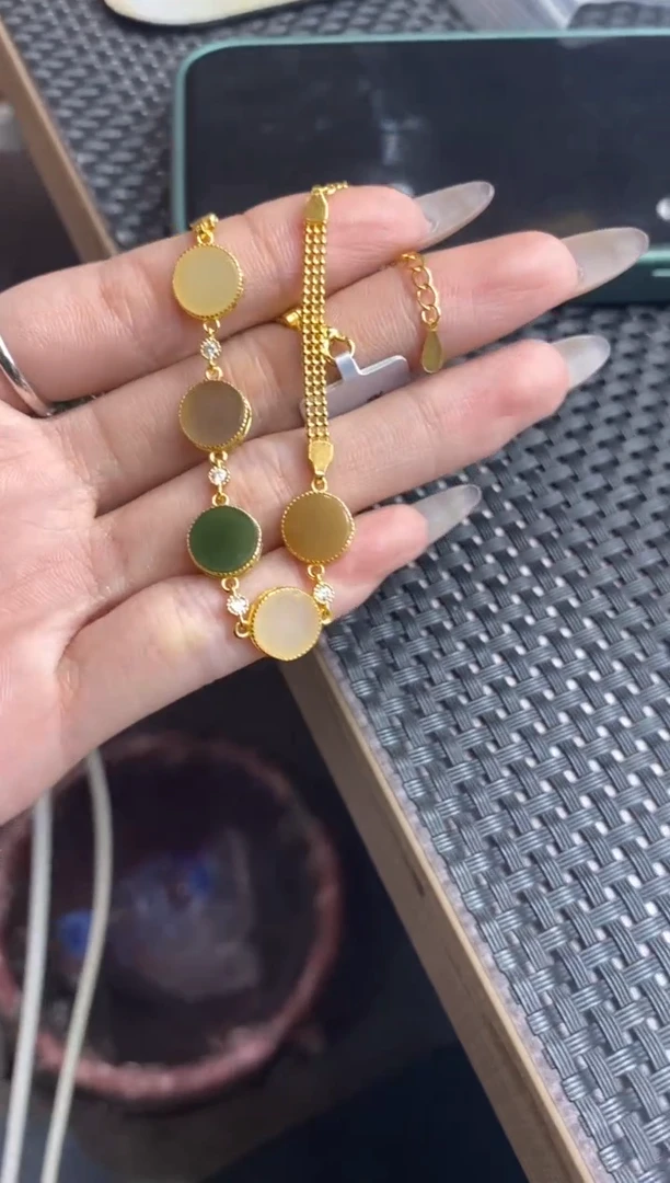 颈饰未镶嵌和田玉贞城散珠批发DIY多样性发