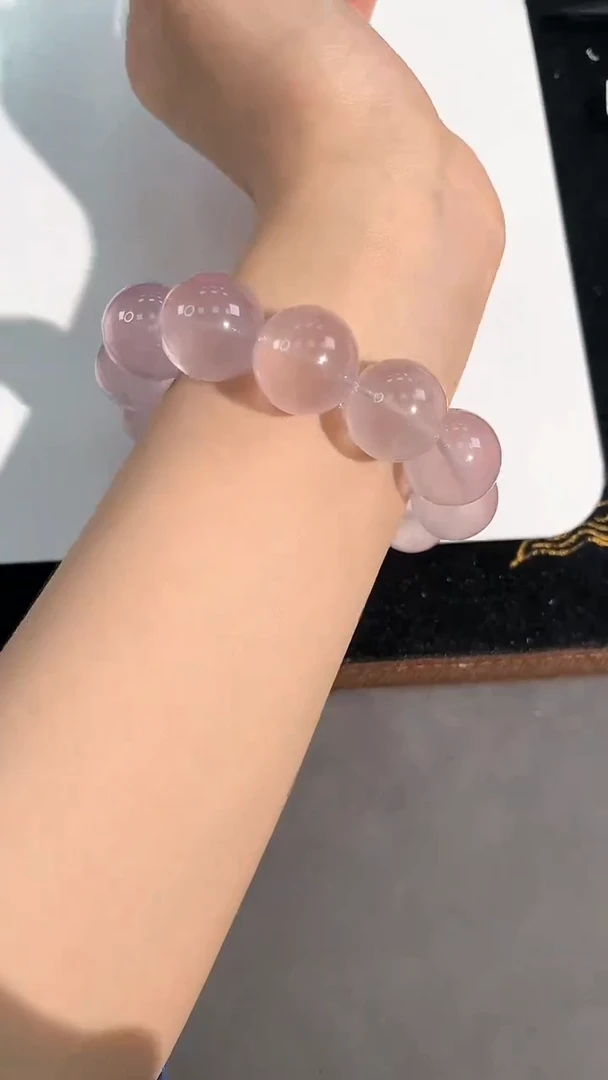 水晶手链未镶嵌21号马粉果冻粉单圈19mm