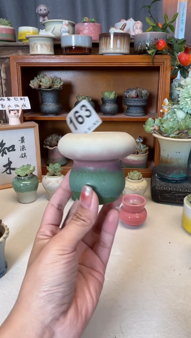 瓷片163知木小芳花盆