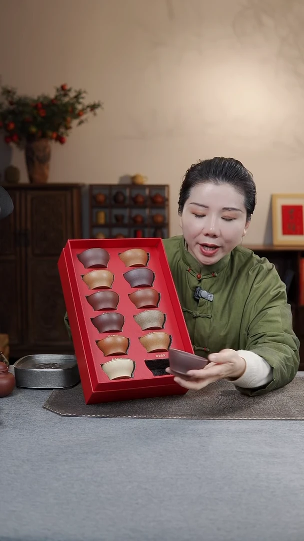 【闪购商品】紫砂茶宠月月红紫砂杯子套装