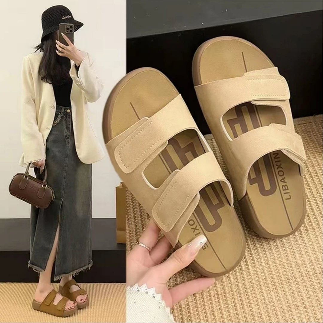 【运费险】厚底勃肯拖鞋夏季外穿2025吐司新款百搭休闲女凉沙滩凉鞋