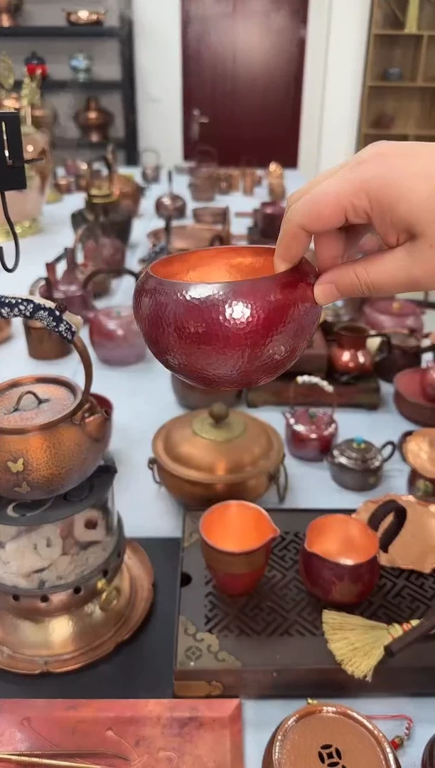 养*人纯紫铜火烧色小建水