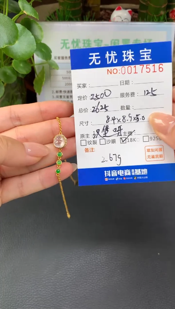 18K金镶嵌定制翡翠向**生D647
