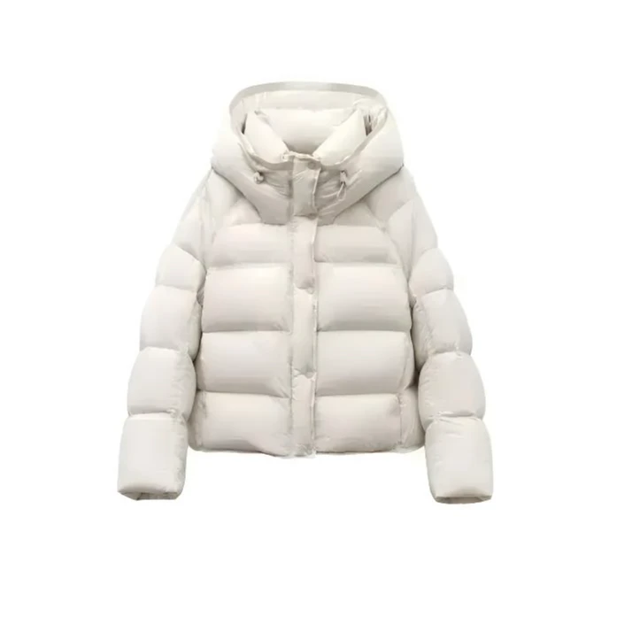 【90白鹅绒】云朵泡芙零动感短款加厚连帽保暖羽绒服AM