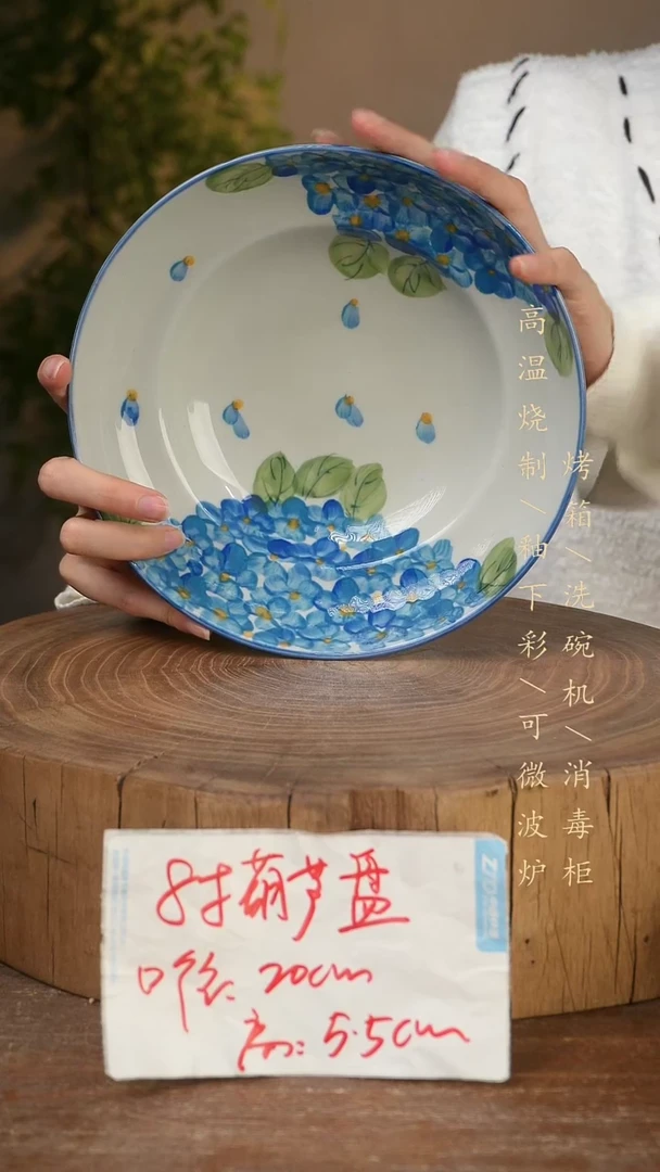 碗瓷景德镇手工手绘高温瓷釉下彩